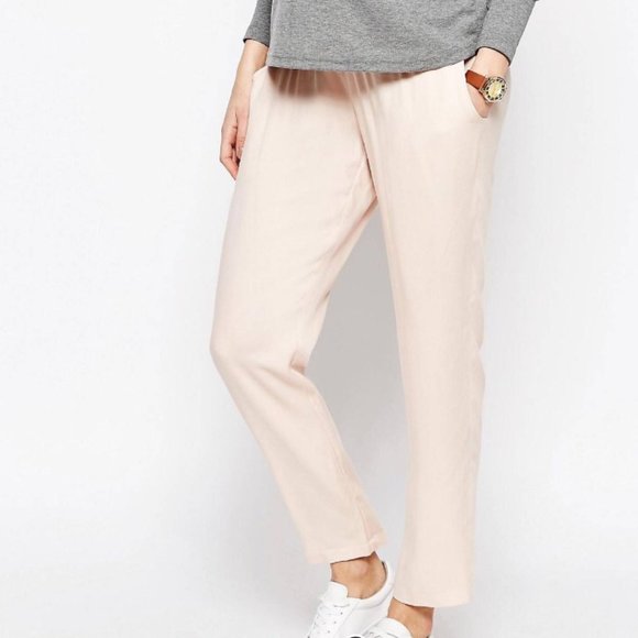 ASOS Maternity Tapered Blush Pants - Picture 1 of 6